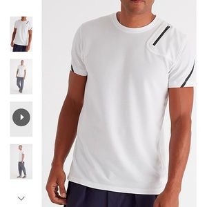 Men’s white pique performance t shirt
